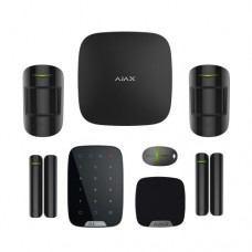 AJAX HUBKIT LUXE zwart 2x pir, 2x DC, Keypad, AB, int. Sirene
