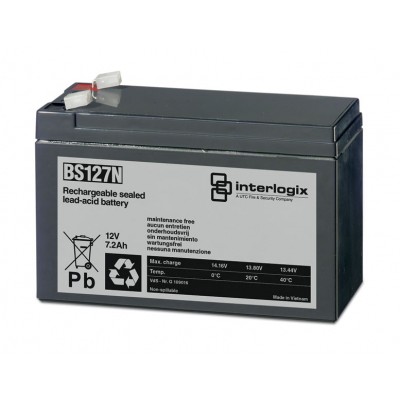 Aritech BS127N-A 12 Volt accu 7,2Ah voor alarm systemen