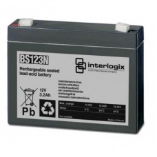 Aritech BS123N 12 Volt hoge onderhoudsvrije accu 12VDC 3,2AH