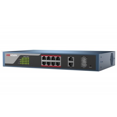 8-kanaals, managed PoE switch, DS-3E1310P-E