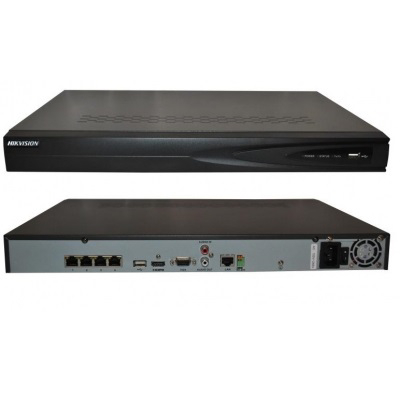 Hikvision NVR harddisk recorder met POE, aansluiting voor 4x IP camera
