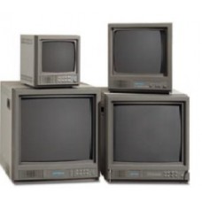 recommand 12" zwart/wit monitor met metalen behuizing en aud...