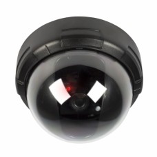 Indoor dummy domecamera met zwarte rand, knipperled...