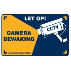 Beveiligingswinkel set van 2 camerabewaking stickers