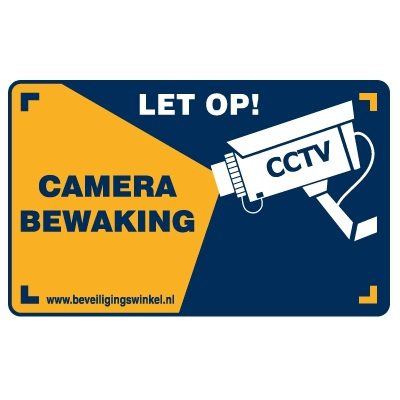 Beveiligingswinkel set van 2 camerabewaking stickers