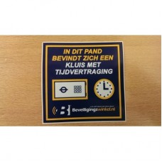 Beveiligingswinkel kluis vertraging stickers