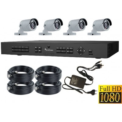 8 Kanaals Recorder Cameraset met 4x buiscamera 1080P Full HD