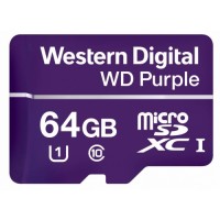 High Endurance Puple Video Monitoring micro SD Card 64GB
